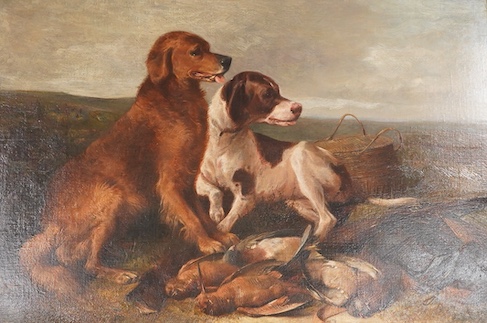 After William Gillard (c.1812-1897), 'Guarding the days bag'’, oil on canvas, 39 x 49cm